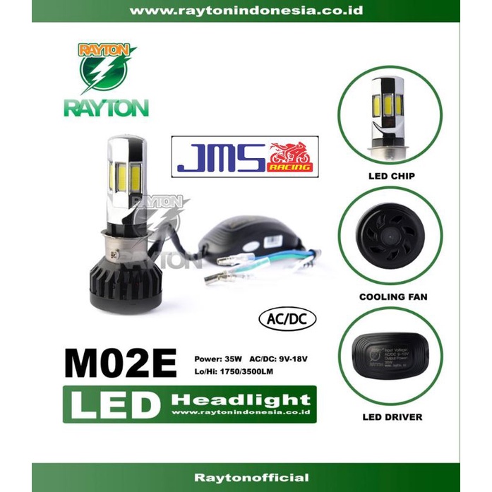 lampu led depan rtd rayton original 3/6 mata universal mio beat vario mx supra blade vega vixion cb fu soul xeon miom3