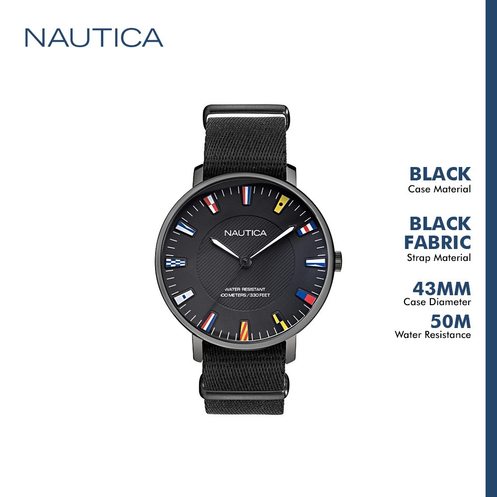 Nautica jam tangan pria Caprera NAPCRF903 hitam