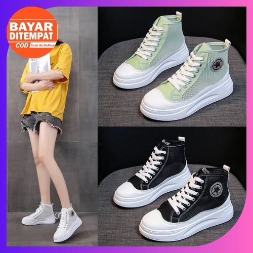 COD Termurah Sepatu Impor Premium Sepatu Fashion Wanita Sepatu Kanvas KZT-SW314