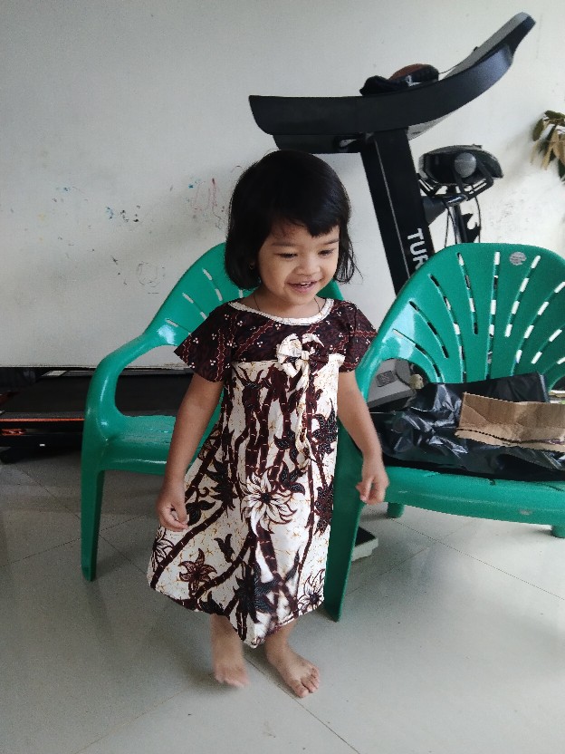 Dress Batik Sogan Anak Size 0 Usia 1 Th - 2,5th