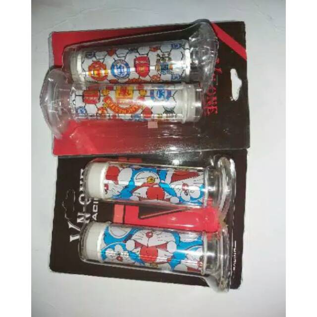 handgrip karet transparan karakter doraemon dan bola