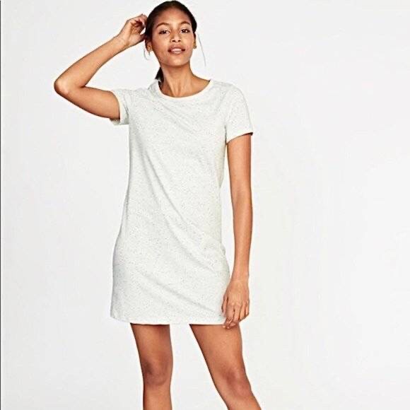 Gap white speckled soft swing dres