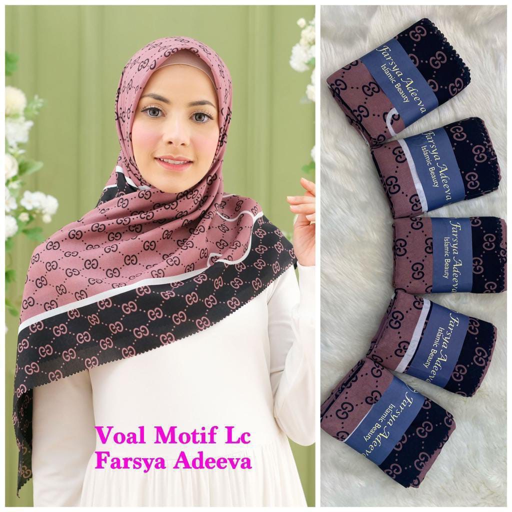 SEGI EMPAT MOTIF VOAL DEENAY LASERCUT KW TERMURAH DAN TERLARIS Hijab motif| hijab Seragam |SAFA HIJAB