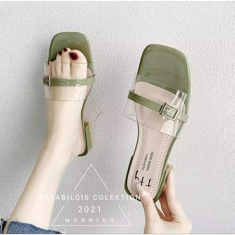 SANDAL MIKA PAREASI GESPER HAK TAHU 3 CM,RAYA SANDAL WANITA