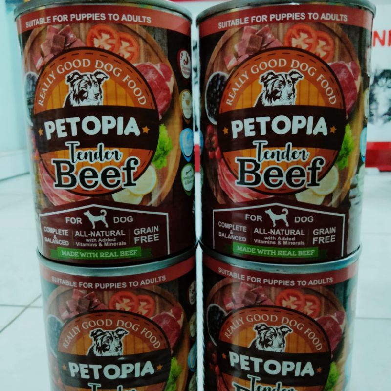 petopia dog kaleng beef 400gr