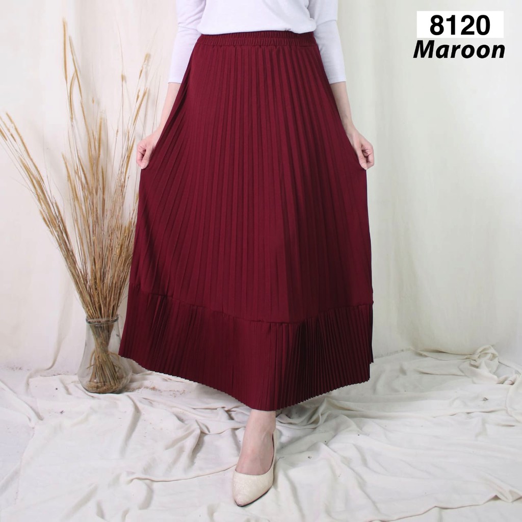 ROK PLISKET MURAH 8120 PLEATED SKIRT WANITA LUVALINE SUPER MURAH KUALITAS BAGUS TERMURAH