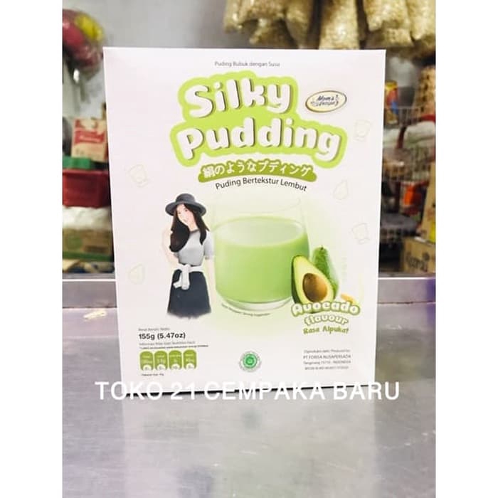 

Silky Pudding Rasa AVOCADO Flavour Box 155 gram | Agar Agar Silky Puding Alpukat Murah 155g