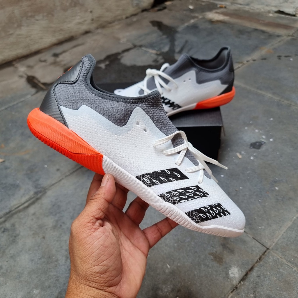 SEPATU FUTSAL ADIDAS PREDATOR FREAK.3 WHITE RED IC-SEPATU FUTSAL ADIDAS-SEPATU FUTSAL-FUTSAL
