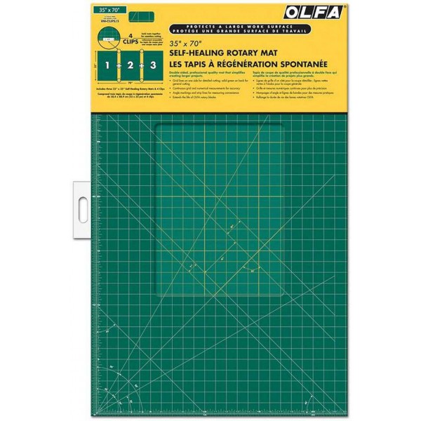 

Olfa RM-CLIP/3 Rotary Cutter Mat 180cm x 90cm Alas Potong Cutting Mat Cuttining Continuous Grid