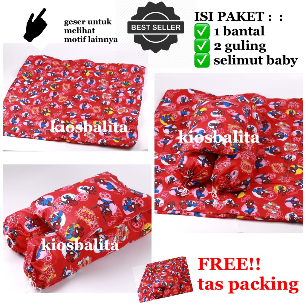 4in1 BABY BED SET Bedcover Selimut COVER BANTAL GULING Alas Tidur Bayi / KADO LAHIRAN /SELIMUT KASUR