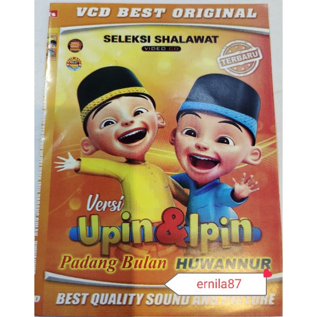 KASET VCD LAGU ANAK " SHOLAWAT UPIN IPIN PADANG BULAN "