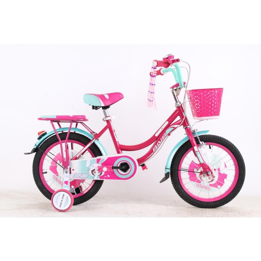 Sepeda Anak Perempuan Mini Keranjang BNB Swan 12 16 18 20 Inch Boncengan SNI-3