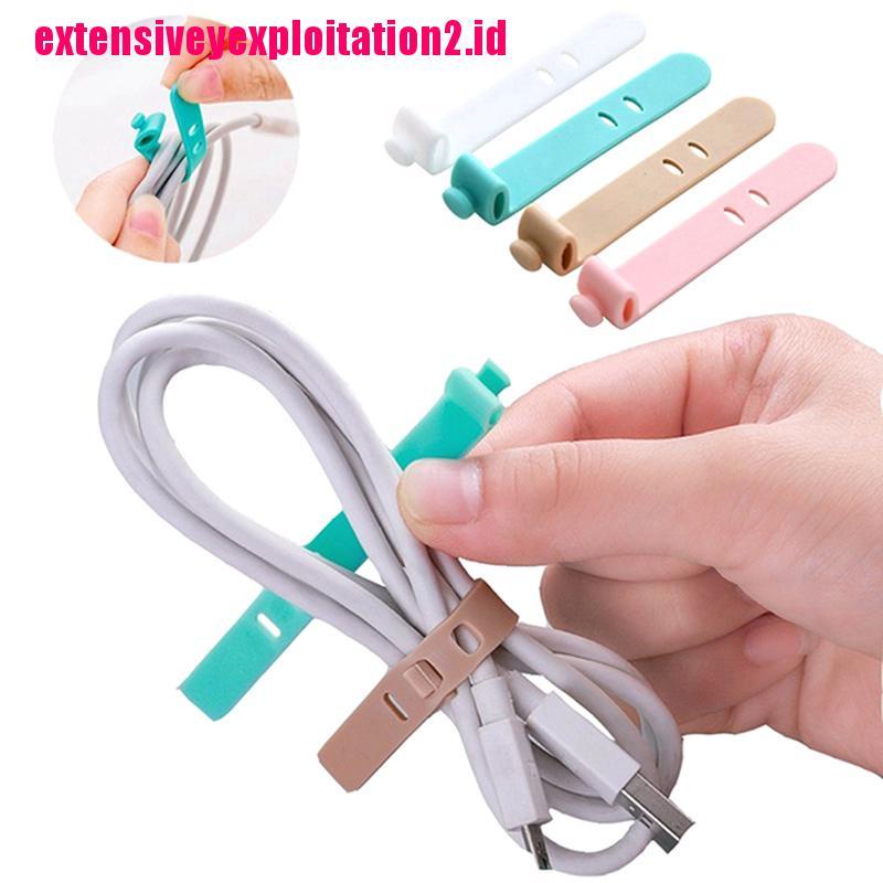 &lt; E2id &amp; &gt; Penggulung Kabel Data / Earphone Bahan Silikon