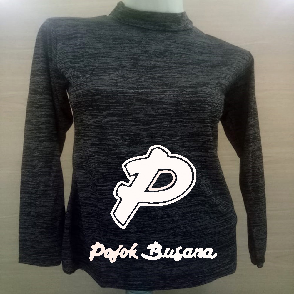 Pojok Busana 1200100267 Kaos  Wanita  L S Kerah  Tinggi  