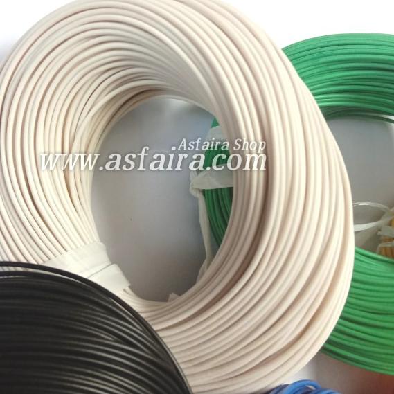 ✺ 50Meter Kabel Serabut Kecil 1x10 1Roll Warna Warni Tembaga Mikro - Putih ✹