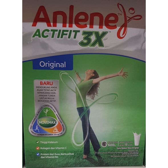 

ANLENE ACTIFIT 3X COKLAT / VANILA / ORIGINAL 600GR