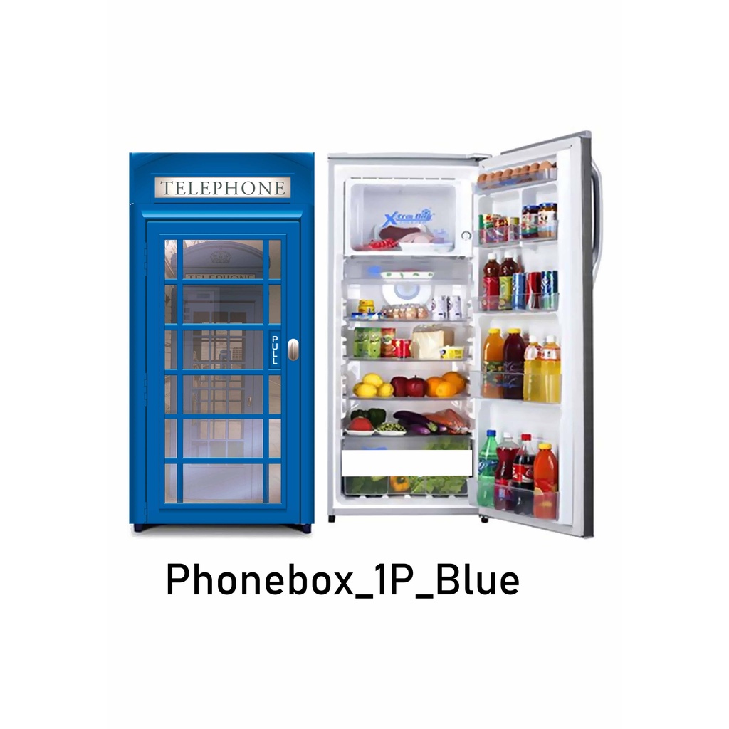 stiker kulkas motif pintu /kulkas satu pintu