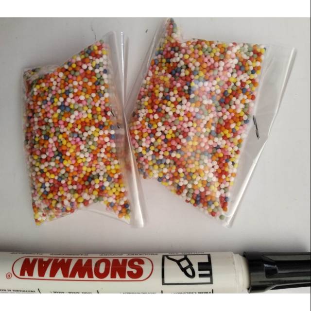 

Gula warna granul bulat kecil