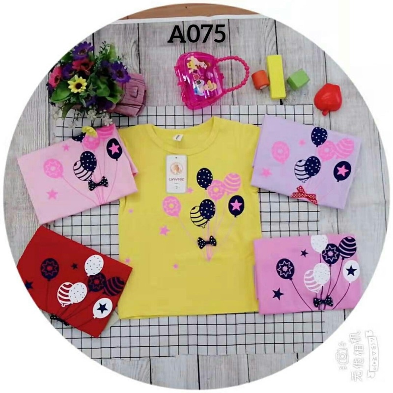 PAKET 1 LUSIN KAOS ANAK PEREMPUAN 1-5 TAHUN/KAOS ANAK PEREMPUAN IMPORT ADEM TEBALL#COD BAYAR DI TEMPAT