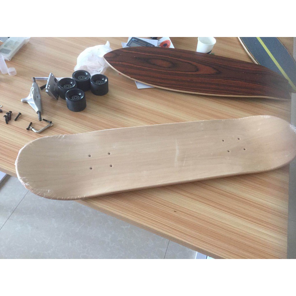 Deck only Mainan skateboard 7 Ply 31x8 &quot;Bahan Kayu Maple Untuk Hobikoleksi DIY