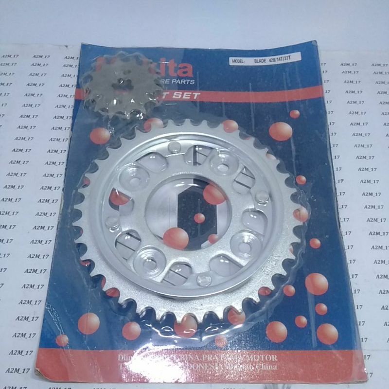 GIR GEAR SET DEPAN BELAKANG BLADE/REVO ABSOLUTE 428/14/37