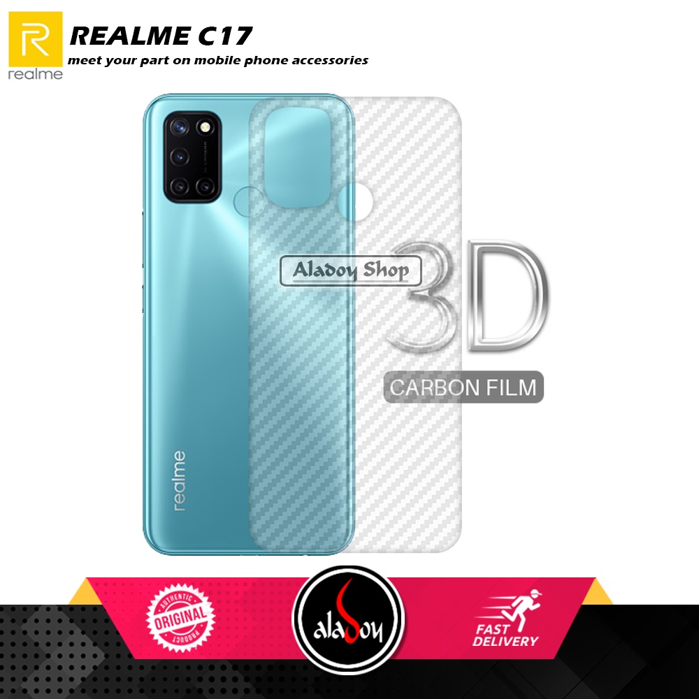 Case REALME C17 Armor Fusion Transparent Casing Free Skin Carbon 3D