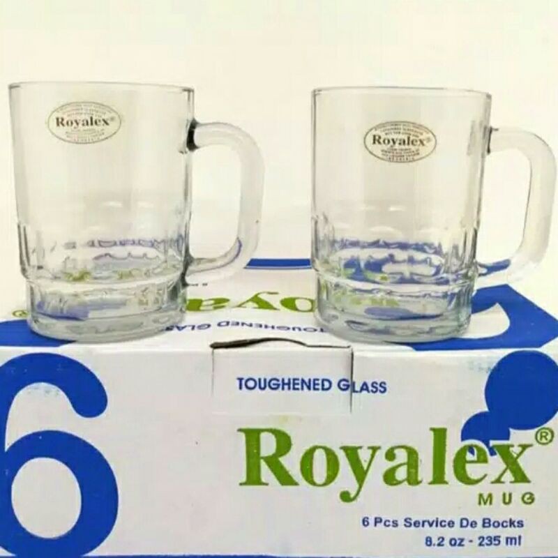 Gelas Kopi Teh Kaca 235 Ml Gelas Royalex Gagang Kaca Shopee Indonesia 1704