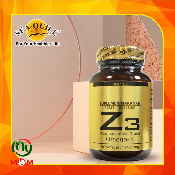 TERBARU [BPOM] Sea-Quill Z3 Omega 3 50s /Seaquill / Vitamin Kolesterol Jantung