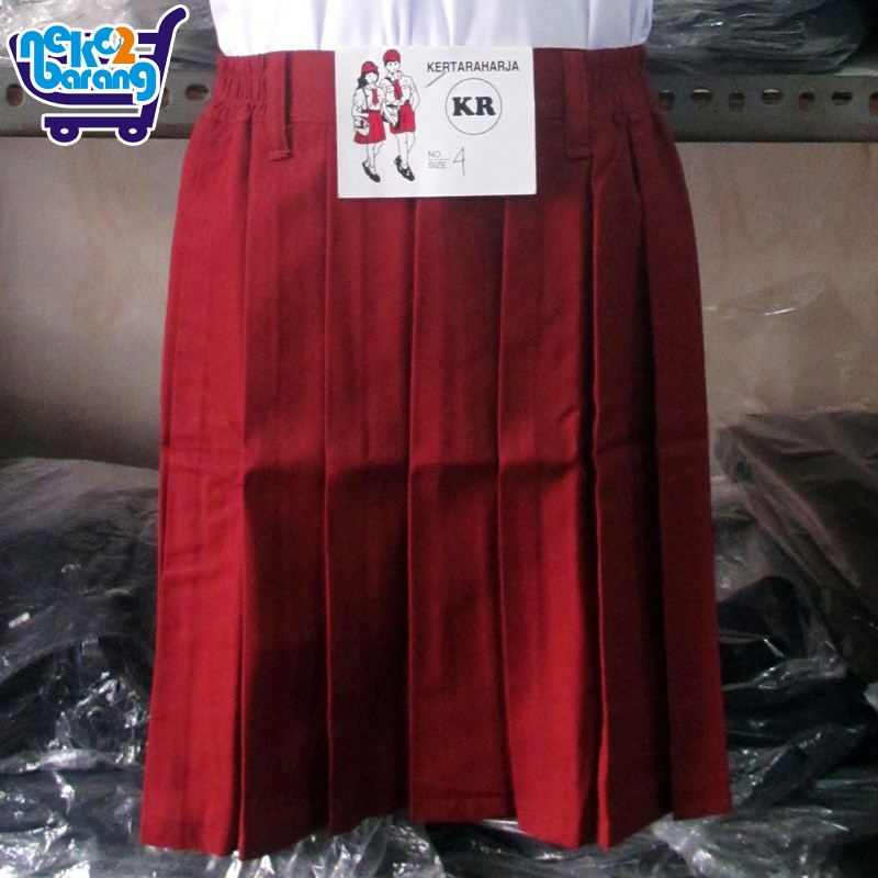 Rok Pendek Seragam SD Merah Rempel (Seragam Sekolah) (Seragam SD)