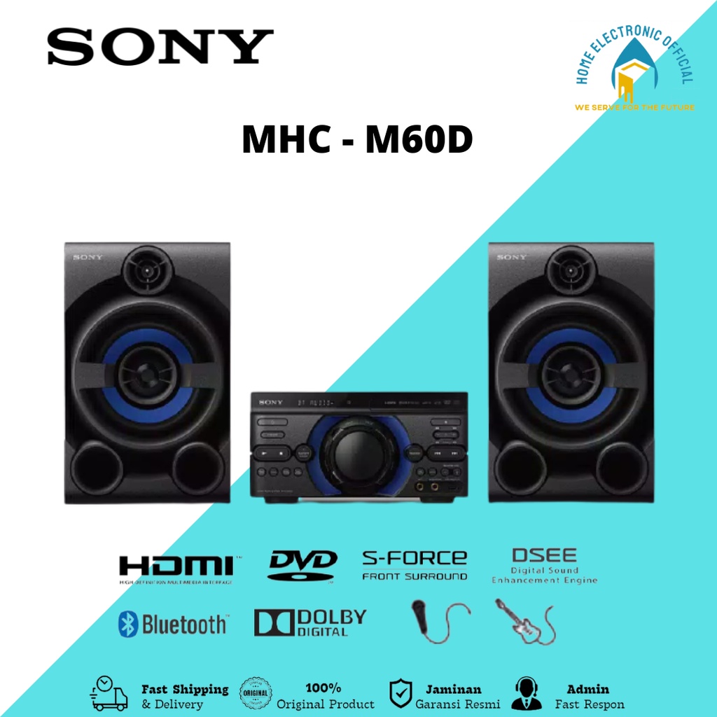Sony MHC-M60D MHC M60D MHC-60D  MHC-m60 High Power Audio System with DVD