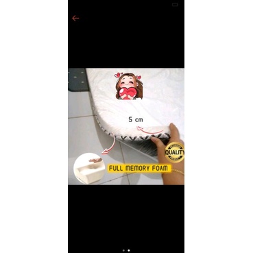 topper kasur memory foam size 90 x 200 x 5cm