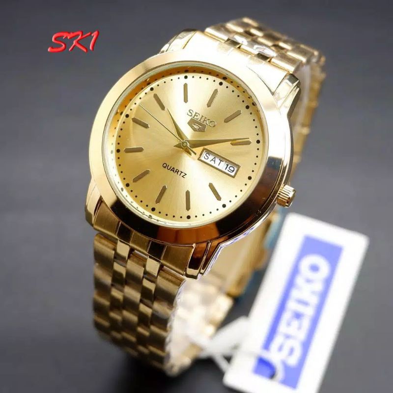Ready Stok Jam Tangan SEIKO 5 Classic Tanggal Aktif Unisex Pria Wanita