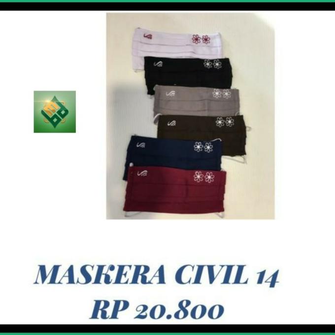 MASKER KAIN RABBANI CIVIL14 TALI KARET MOTIF ANAK WANITA REMAJA PUTRI