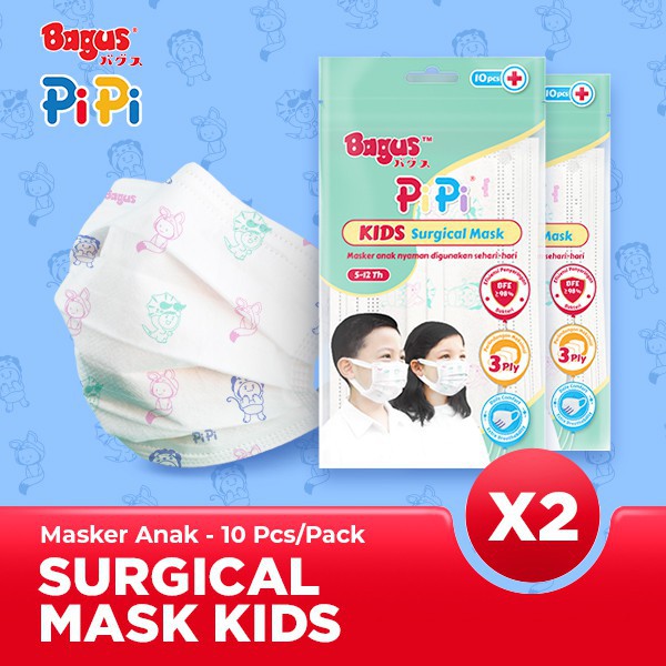 Bagus Masker Kids Surgical 10pc 21265