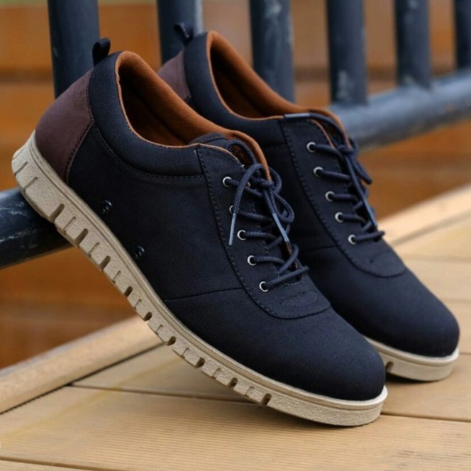 POLKA BLACK |ManNeedMe x FSTP| Sepatu Sneakers Pria Casual Sporty ORI