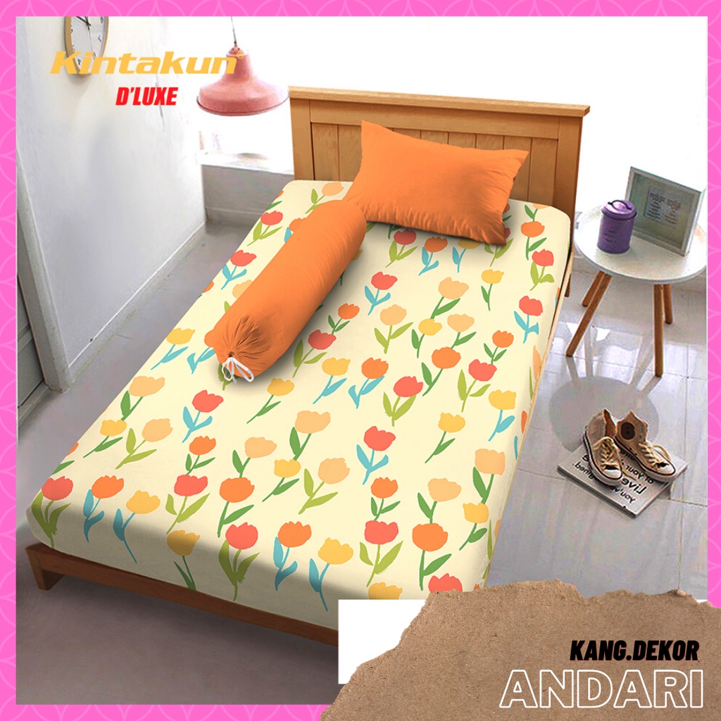 SPREI KINTAKUN D'LUXE MOTIF ANDARI 120x200 NO 3 SINGLE SEPREI CANTIK MURAH MOTIF TERBARU SEPRAI KAMAR TIDUR D’LUXE SEPREI AESTHETIC D LUXE KINTAKUN SEPRAI CANTIK SEPRE DLUXE PROMO ANTI LUNTUR MOTIF PLUS SARUNG BANTAL SPREI DEWASA ALAS KASUR SPREI ADEM