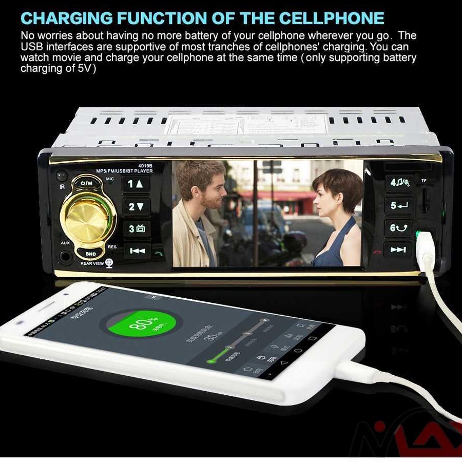 AMPrime Tape Audio Mobil Bluetooth Plus Camera Parkir MP4 Video Player MP3 MP5 Remote Kemudi Radio FM Radio 12V 4.1 Inch Autoradio HD Bluetooth Auto Car Stereo MP3 MP4 Radio FM MP5 Video Player Support AUX Input Support Hands-free Calls