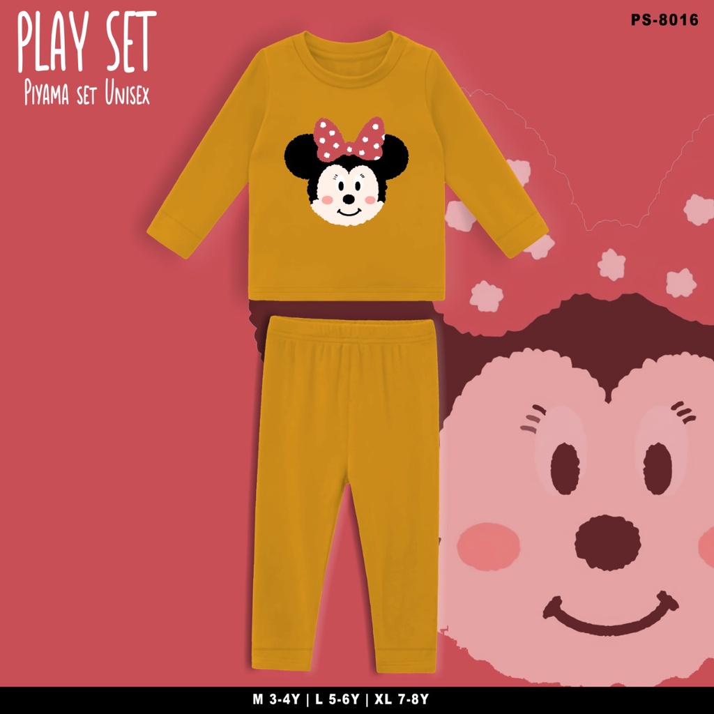 PLAYSET PAJAMAS ANAK BERGAMBAR MINNIE / BAJU TIDUR ANAK SET / TERMURAH