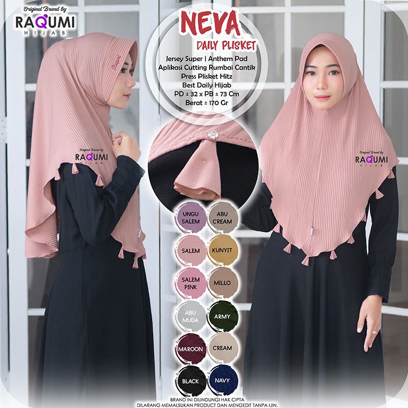 Neva Daily Plisket Original Raqumi Hijab