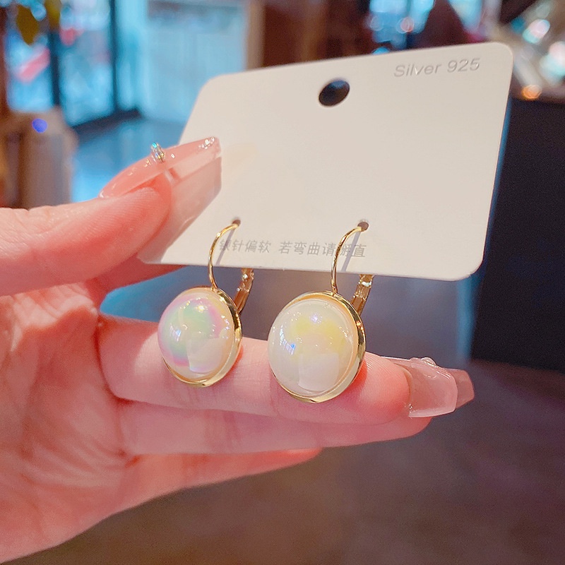 Anting Stud Desain Mermaid Aksen Mutiara Untuk Wanita