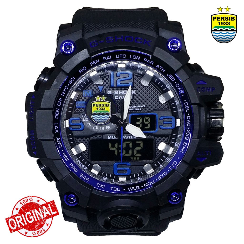 (BOBOTOH AREA) Persib Dual Time Watches . List Biru Limited Edition