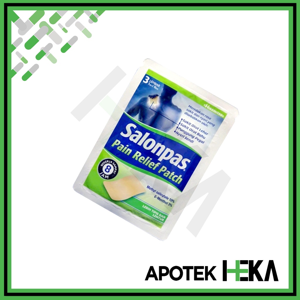 Salonpas Pain Relief Patch 7cmx10cm Sachet isi 3 Lembar (SEMARANG)