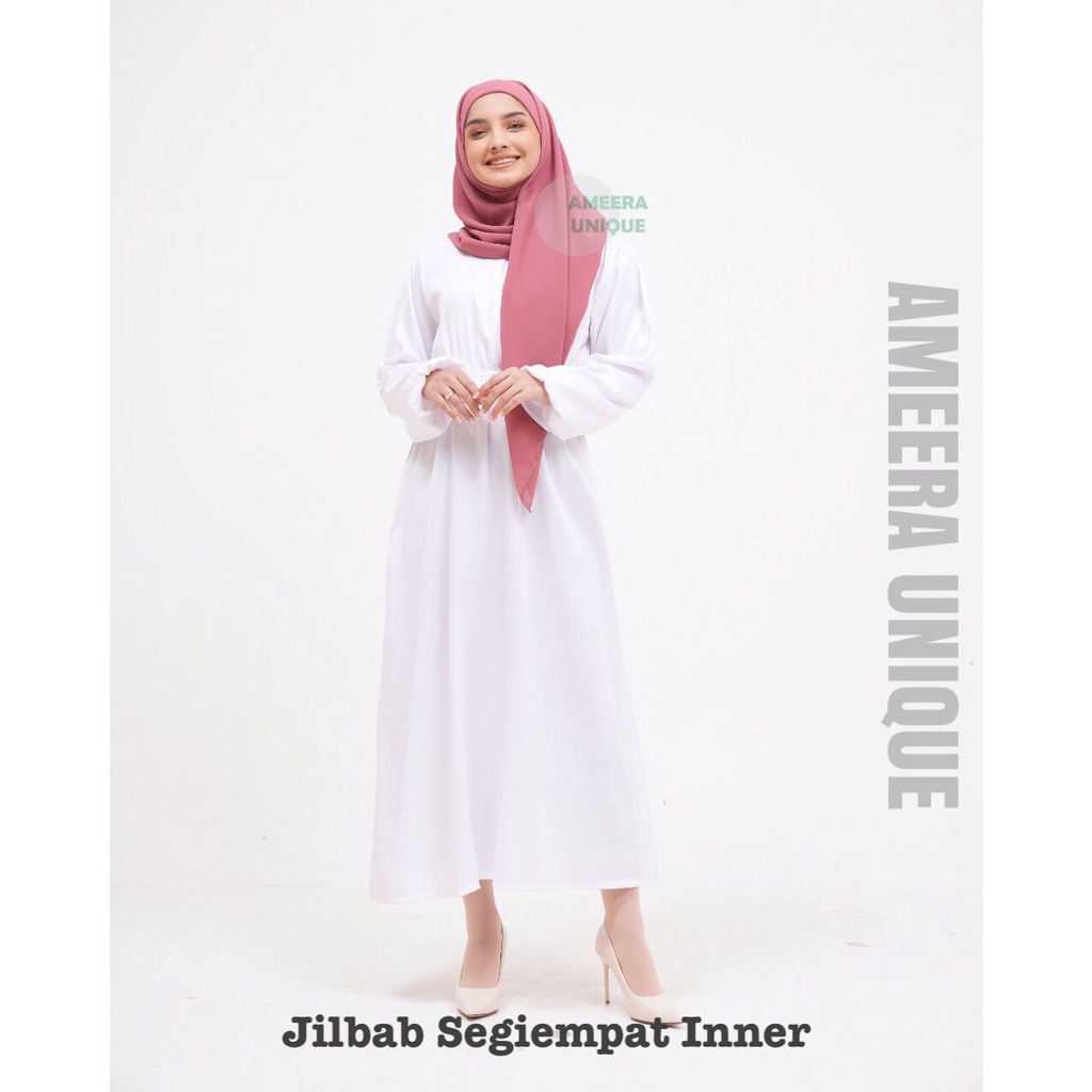 Jilbab Segi Empat Inner 2in1 Instan Ciput Ceruty Baby Doll Premium Original 2 Layer Lapis