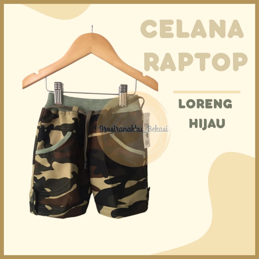 Celana Anak Murah Kekinian Loreng Hijau Size 1-3Tahun