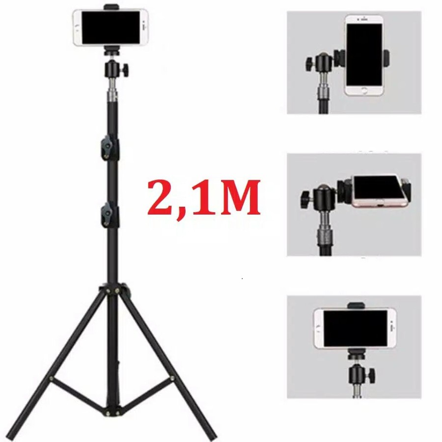 [ COD ] TRIPOD HP U holder Kaki Stabilizer 1.6m Meter 2.1meter/ tripod hp meja 3110A-3120 Terlaris