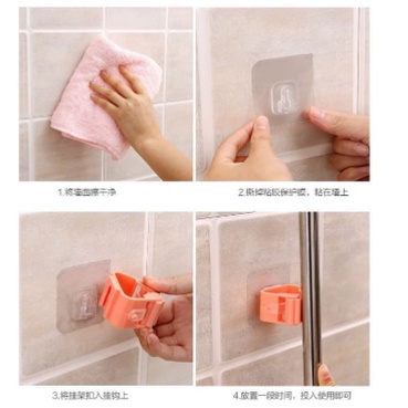 Gantungan Sapu Alat Pel Dinding Keramik Hook Tempel Holder Hanger Mop