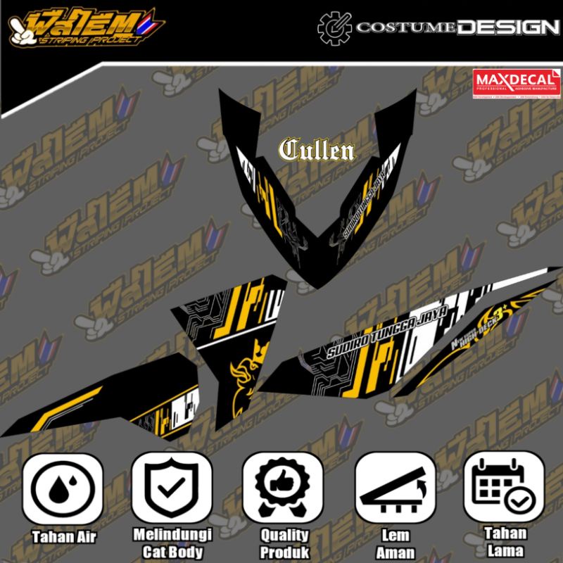 Striping Vario Led Old Transparan Custom Livery Bus Stj Cullen