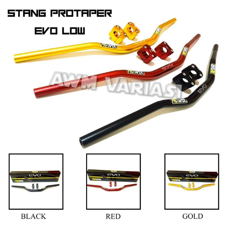 stang fatbar protaper low evolution/stang klx/trail/vixion/byson/tiger/megapro/nmax/pcx/