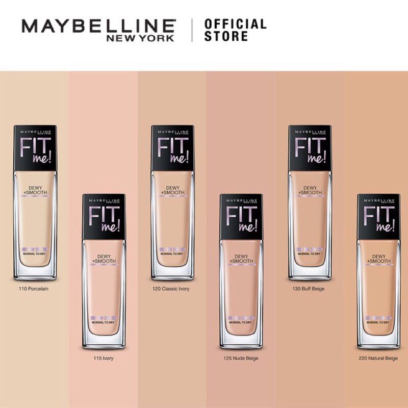 Maybelline Fit me Matte + Poreless LiQuid Foudation 18 gr Dewy +Smooth Foundation spf 23 30ml