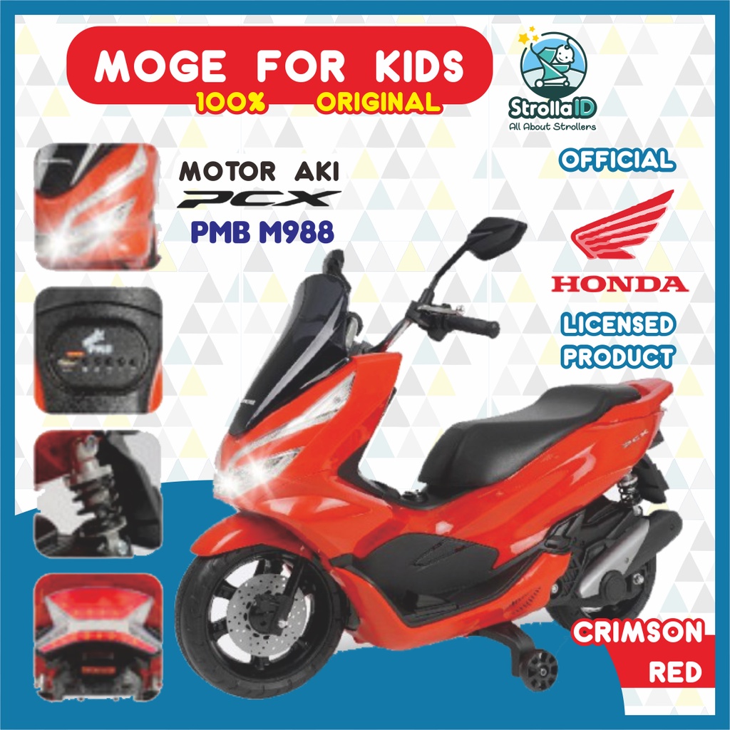 [STROLLA] Sepeda Motor Aki Mobil Aki Anak PMB MOTOR M 988 AKI NMAX MOTOR HONDA PCX Mainan Anak Tricy